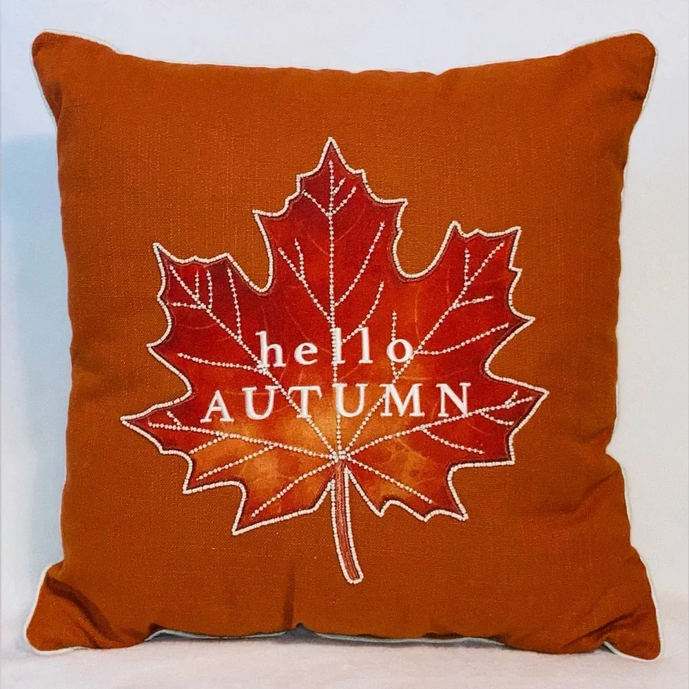 Autumn Leaf Throw Pillow - NEW!